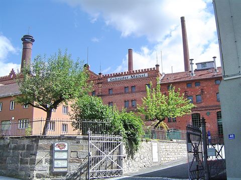 Historisches Brauereigebäude am Zugang zu den Bayreuther Katakomben